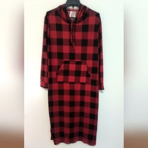 [5x$20] Plaid Maxi Sleep Chemise / Size 12-14 / EUC